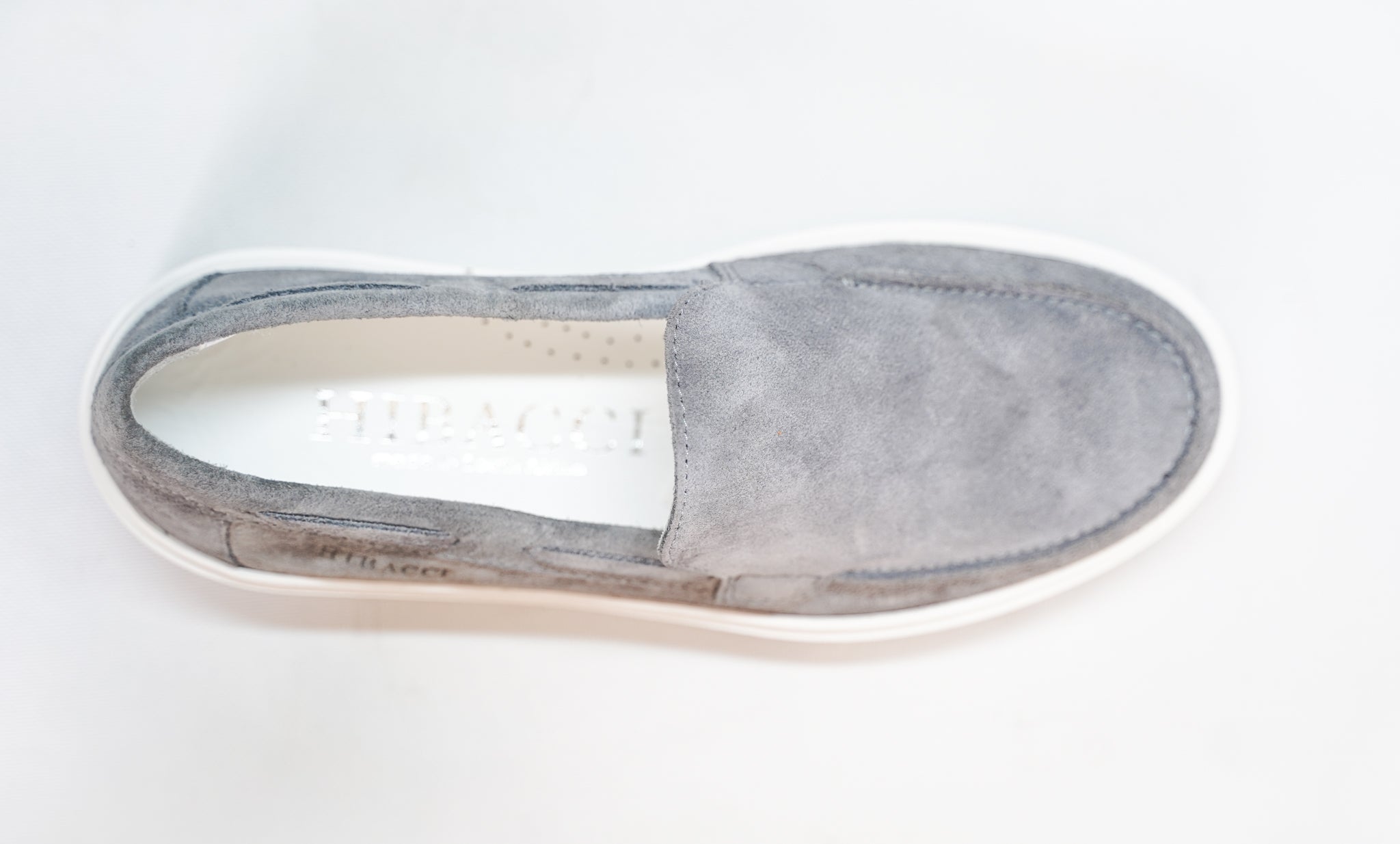 Keona Grey Leather Loafer